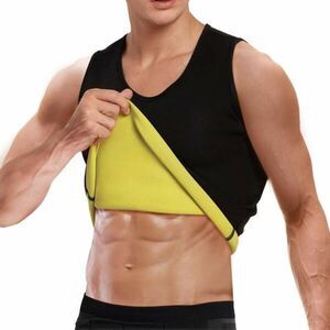 Cimkiz Mens Sauna Vest Sweat Body Shaper Slimming Waist‎ Trainer Neoprene S NWT